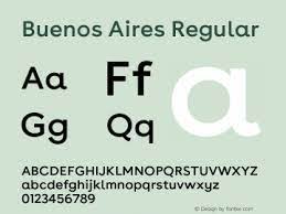 Пример шрифта Buenos Aires
